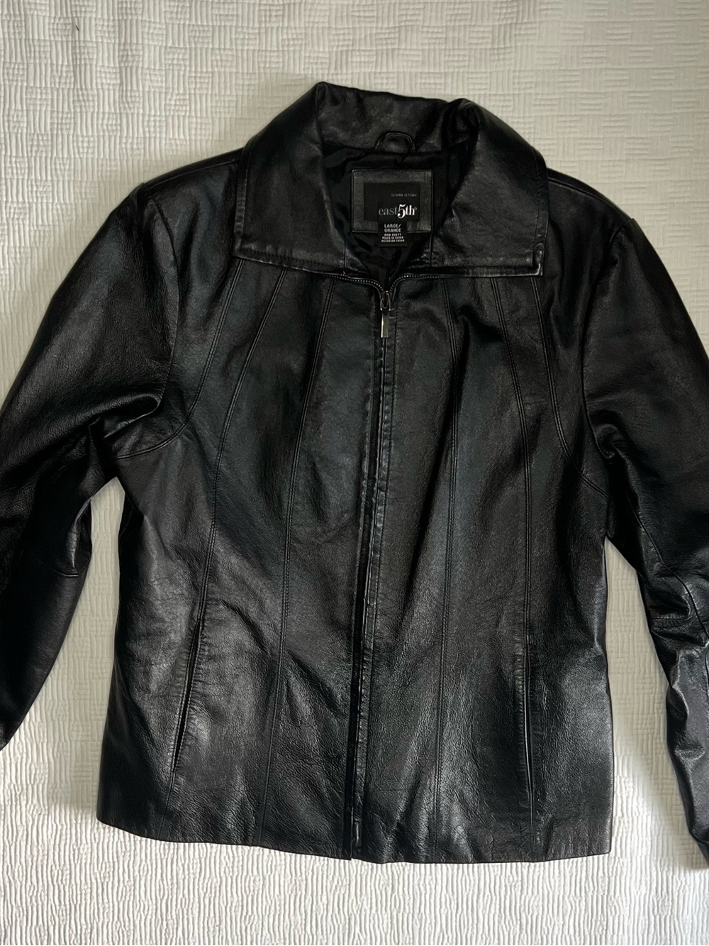 East 5th Black Genuine Leather Jacket – Women’s Large